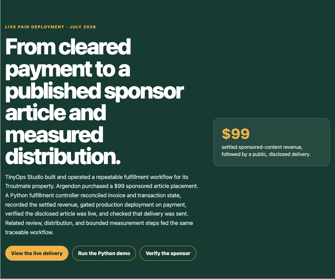 Delivered paid sponsored content from brief to publication